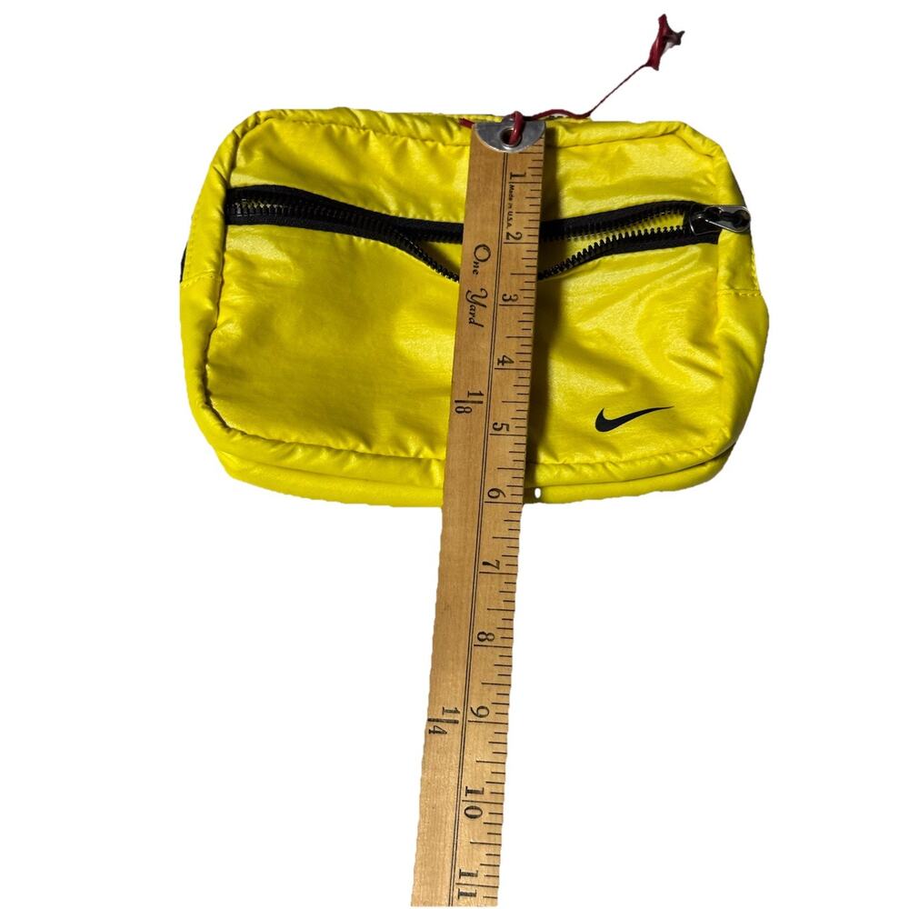 Nike Travel Pouch Bag With Outside Zipper Pocket 9”x6” Yellow Retro Sports - Picture 8 of 8